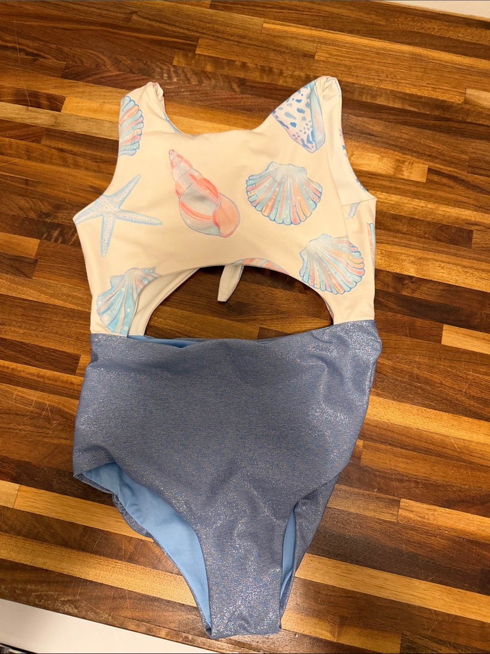 Pepita & me One-Piece Swimsuit in conchas arena abi Trikini size 6 euc